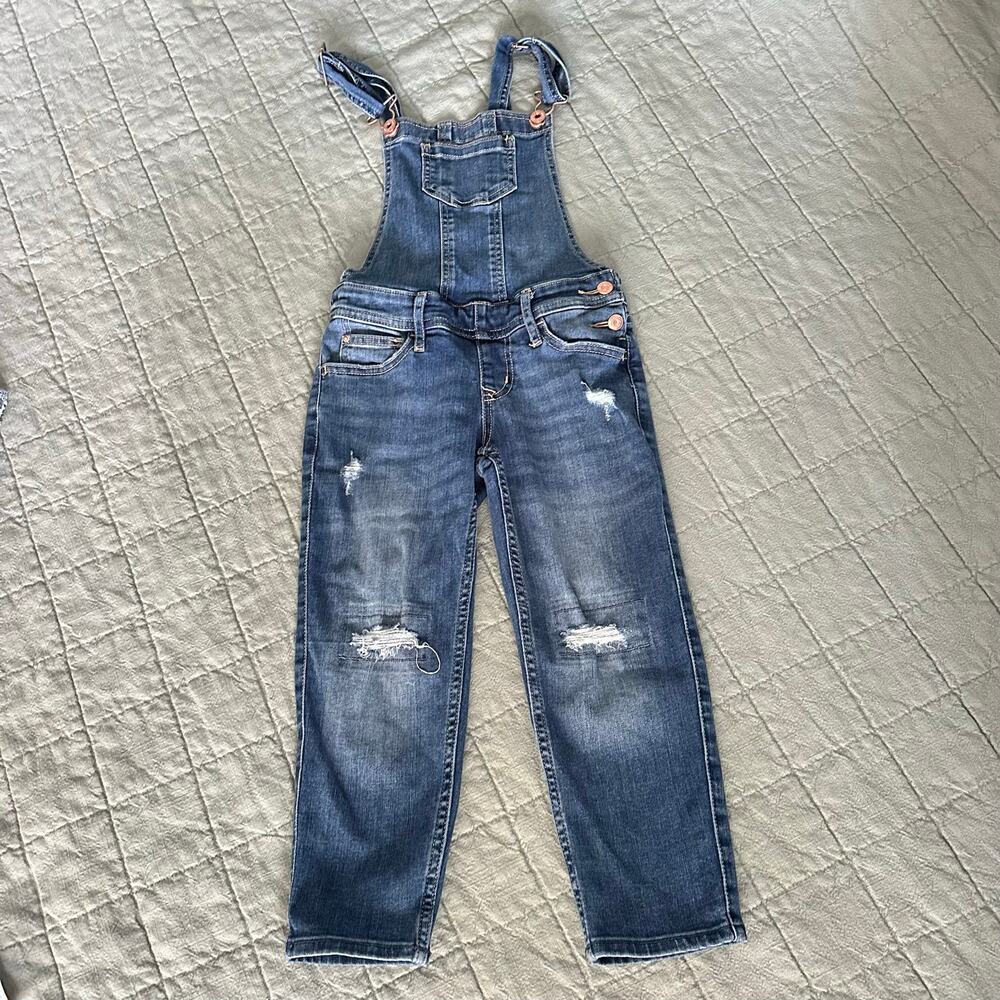 Abercrombie & Fitch girls blue denim overalls Sz 5-6